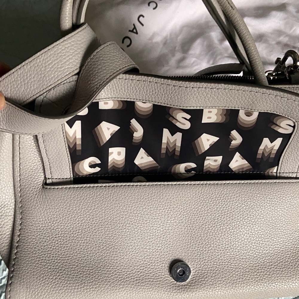 Lock That Leather Light Gray Function Crossbody S… - image 5